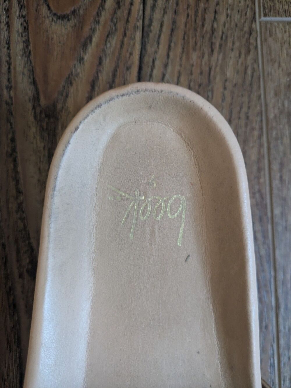 BEEK LADIES PELICAN PLATFORM METALLIC PLATINUM SLIDES 9 - Picture 4 of 8